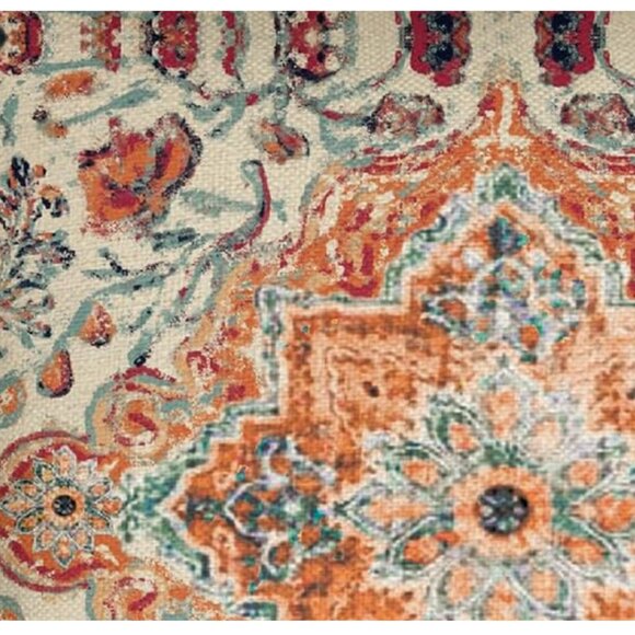 Boho Decorative Throw Pillow Cover Case Accent Cottage Farmhouse Decor Orange - Picture 5 of 5